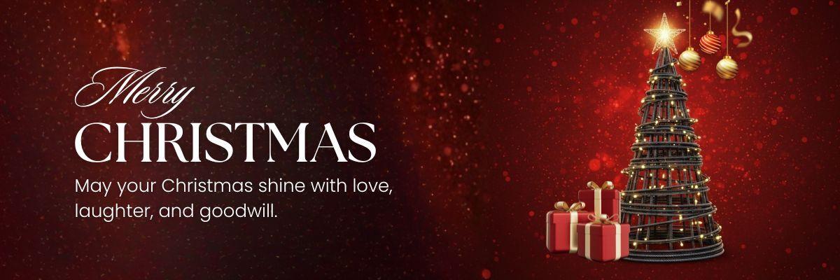 Merry Christmas - May your Christmas shine with love, laughter, and goodwill.