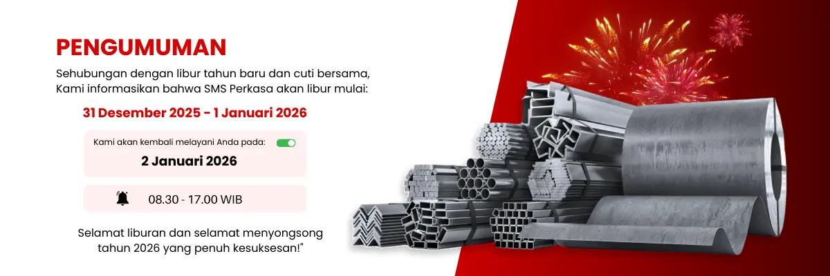 PENGUMUMAN - Sehubungan dengan libur tahun baru dan cuti bersama, Kami informasikan bahwa SMS Perkasa akan libur mulai: 31 Desember 2025 - 1 Januari 2026. Kami akan kembali melayani Anda pada: 2 Januari 2026. Selamat liburan dan selamat menyongsong tahun 2026 yang penuh kesuksesan!