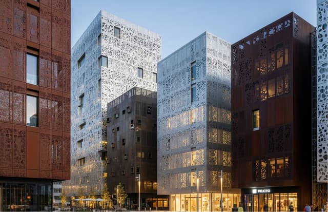 Perforated Metal Facade buildings