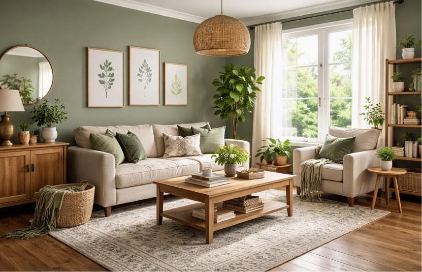 Interior Rumah Warna Hijau