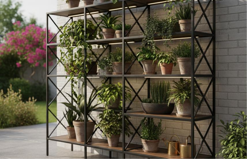 Rak Tanaman dari Besi Siku