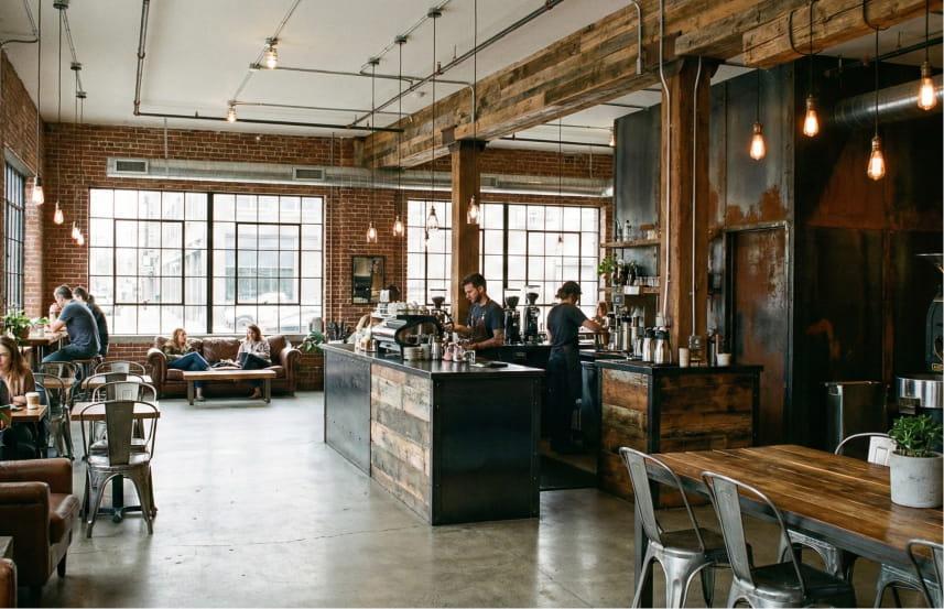 Desain Coffee Shop Industrial