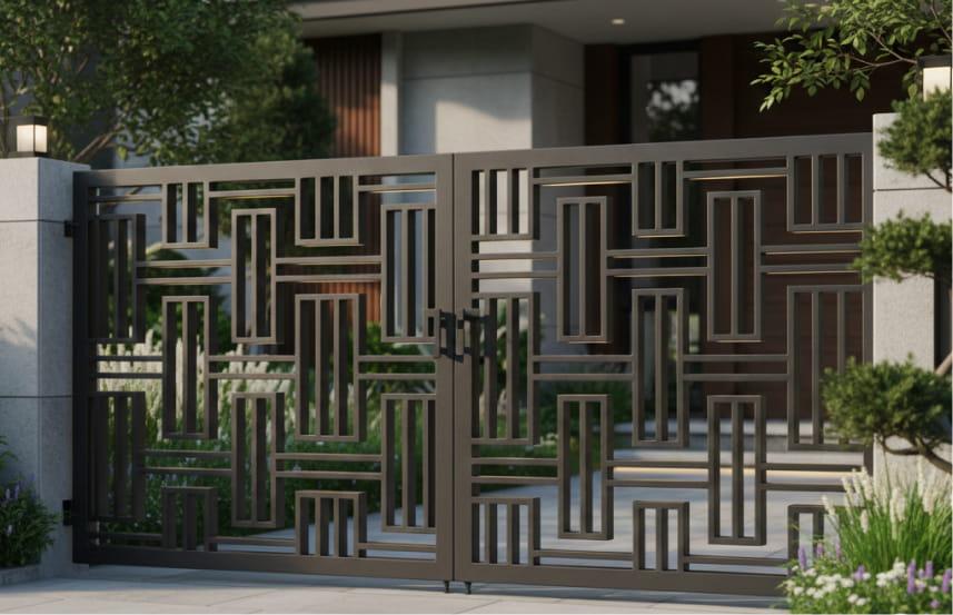 Motif pagar besi hollow