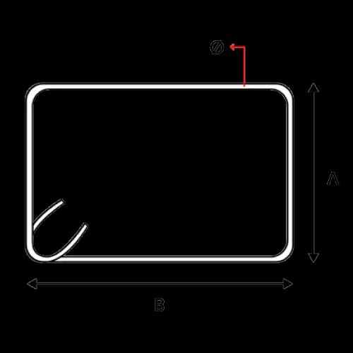 Gambar Spesifikasi Besi Begel 8mm x 240mm x 440mm