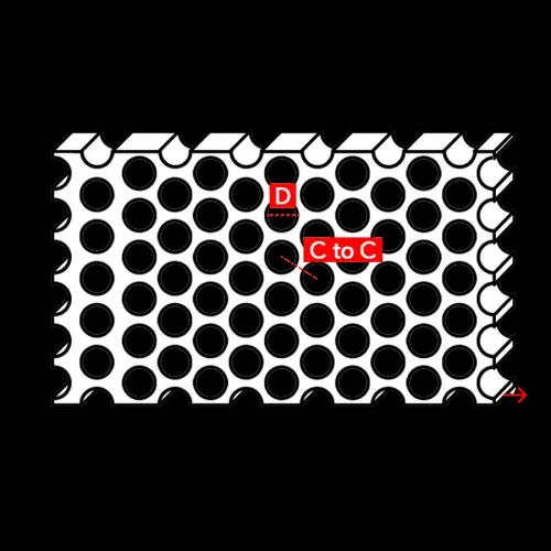 Gambar Spesifikasi Plat Lubang 3.0mm x 4ft x 8ft x 12mm x 16mm