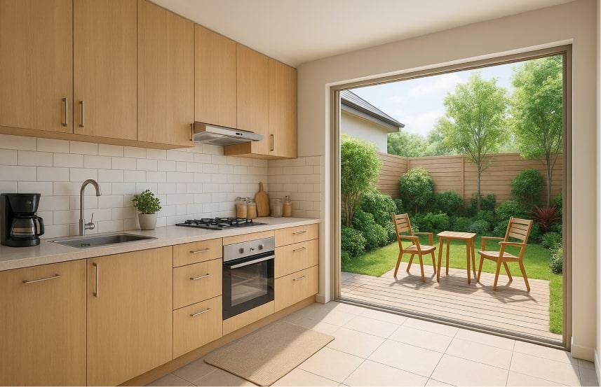 Dapur dan Taman Belakang Rumah Minimalis