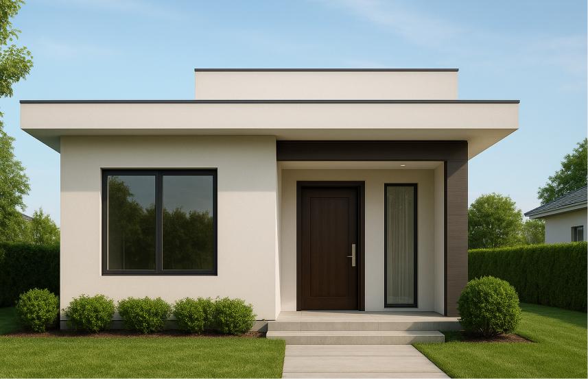 cat rumah minimalis tampak depan warna cerah