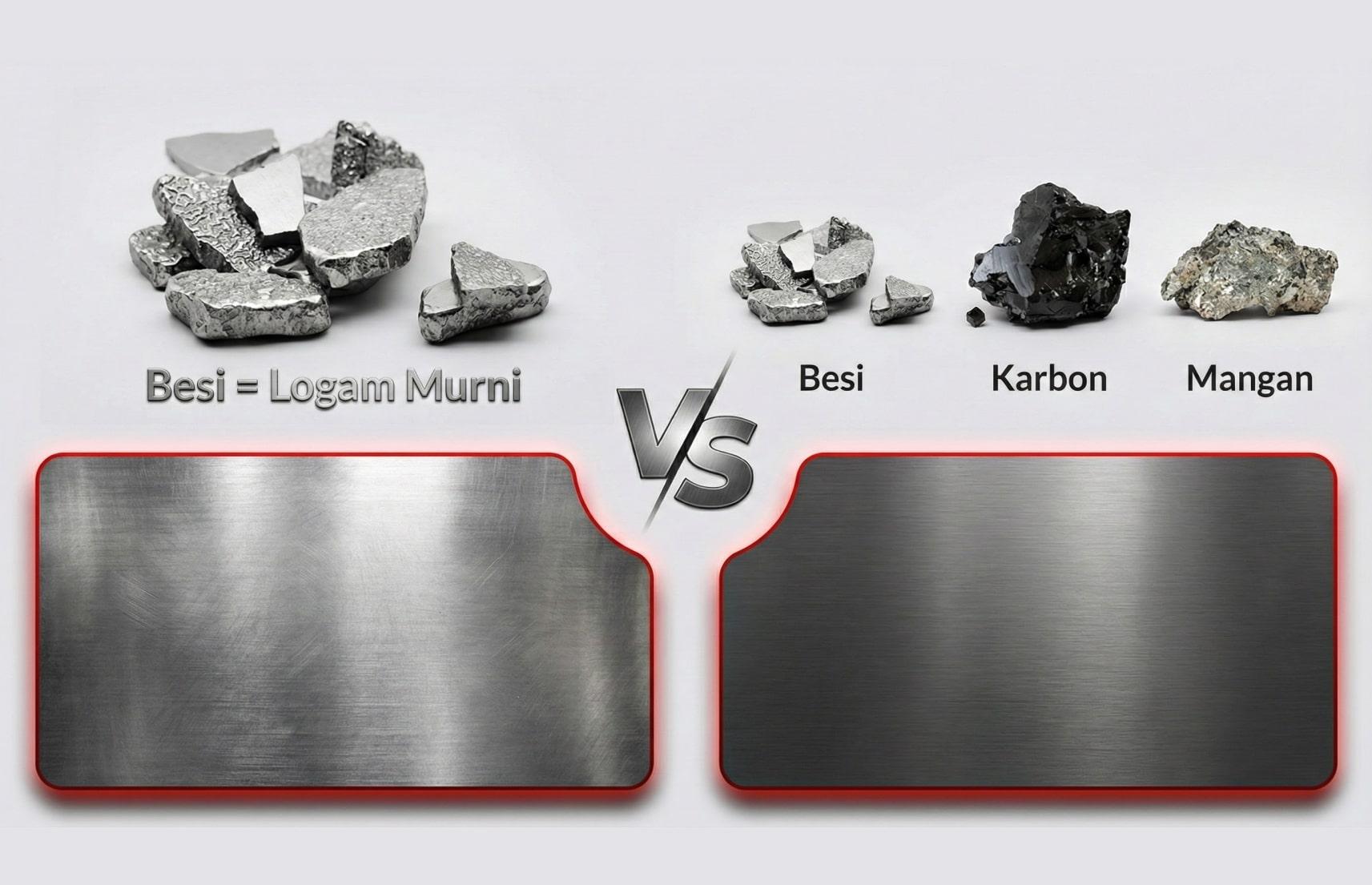 Perbedaan Besi dan Baja