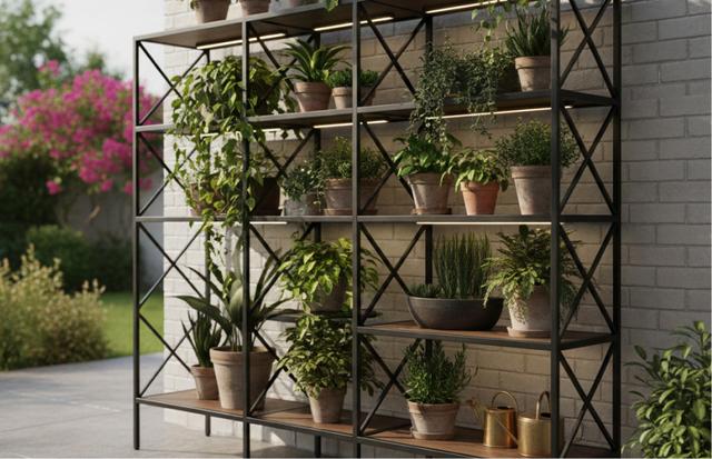 Rak Tanaman dari Besi Siku