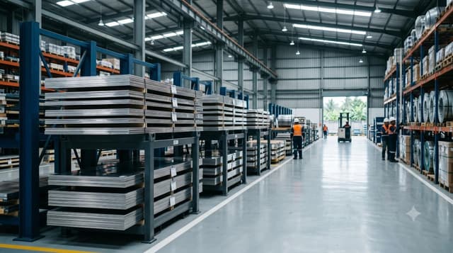 Barisan plat stainless steel industri bersertifikat