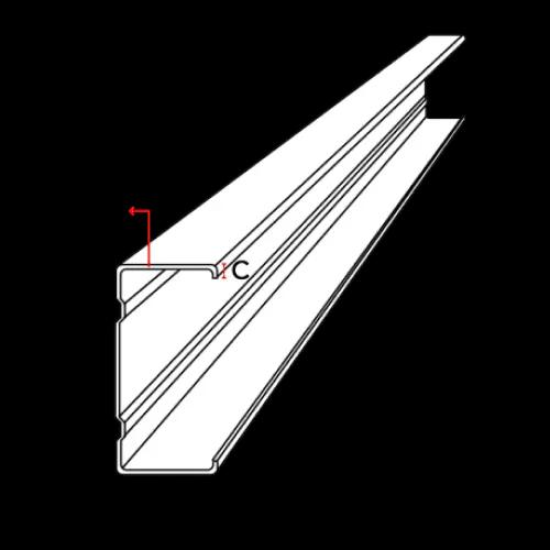 Gambar Spesifikasi Kanal Galvalum C75 x 35 x 8 x 0,70mm x 6M (CBM)